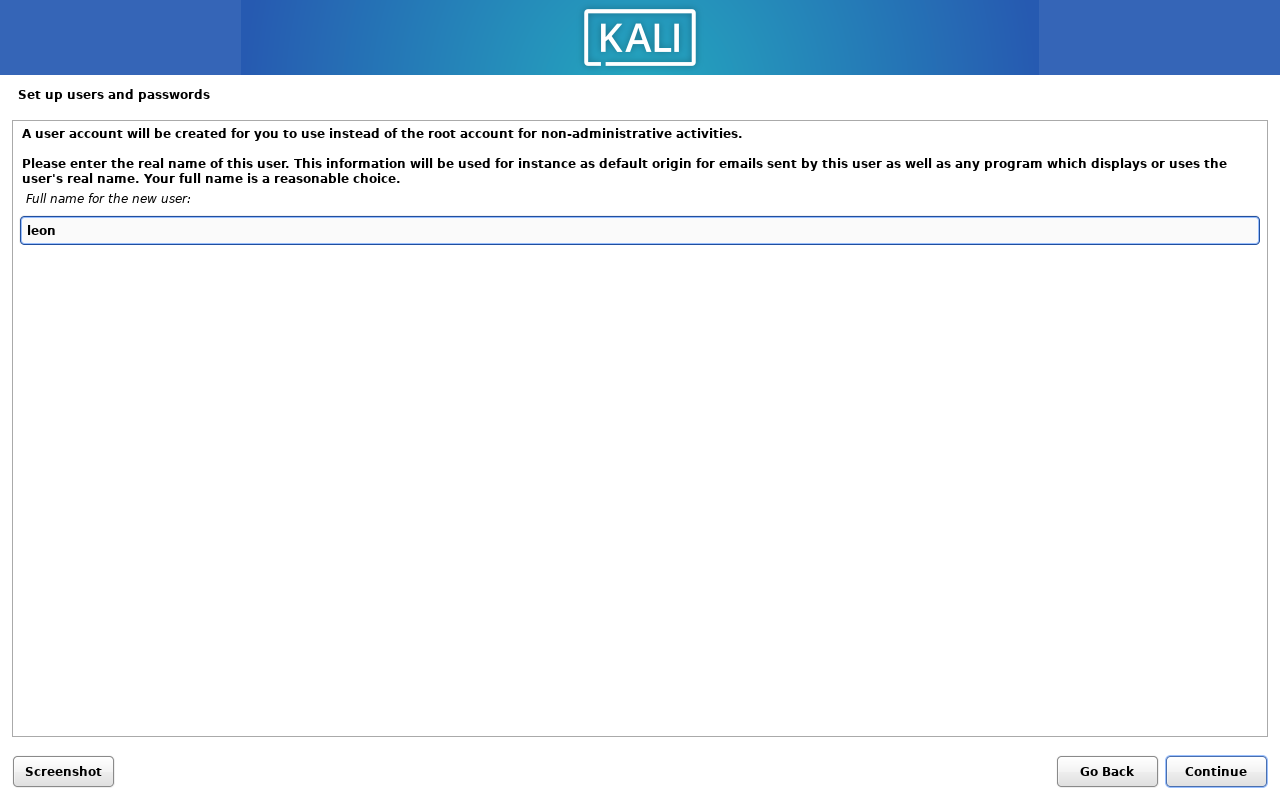 Set up users and passwords 1