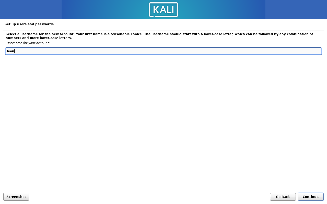 Set up users and passwords 2