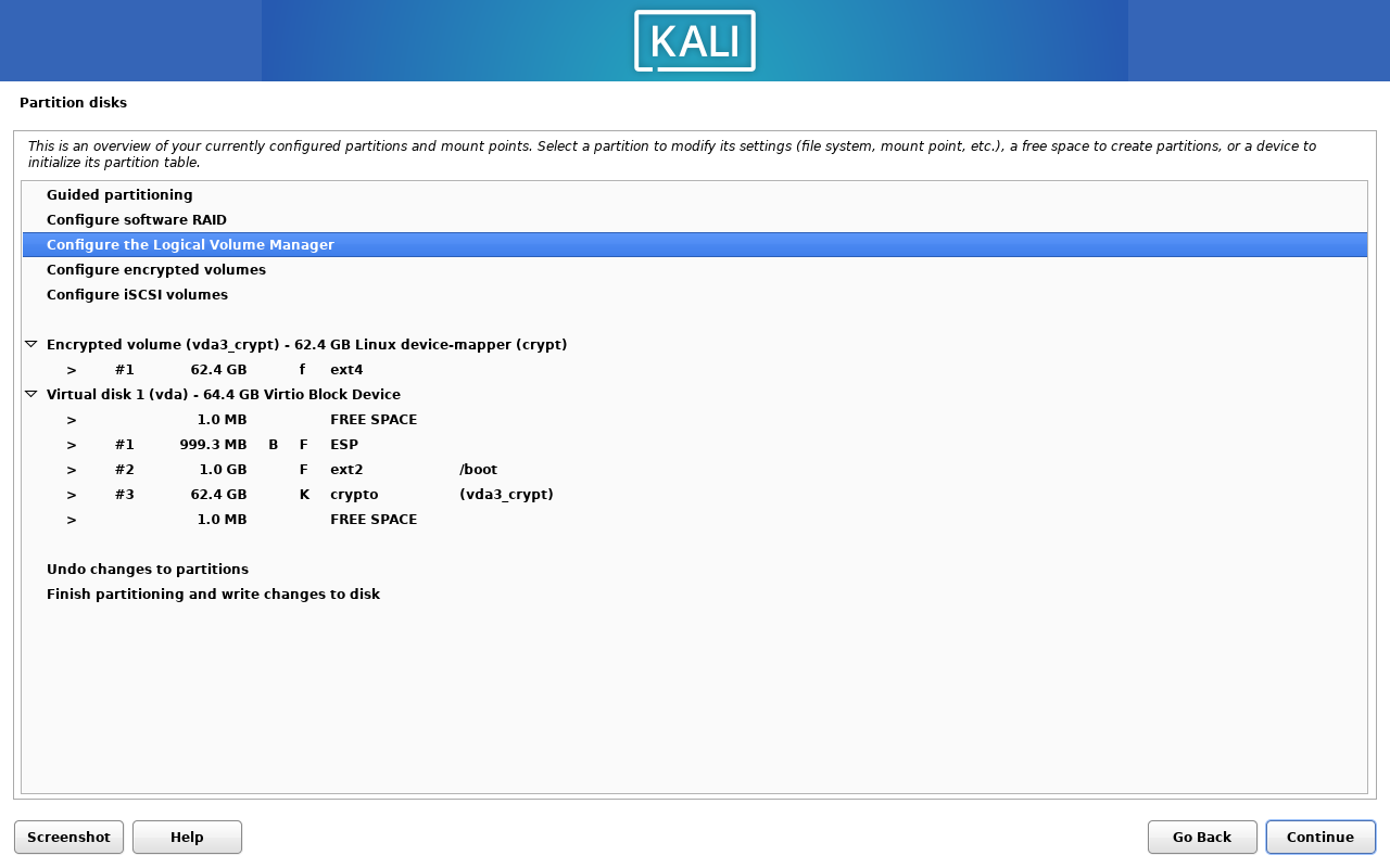 Configure the Logical Volume Manager 1